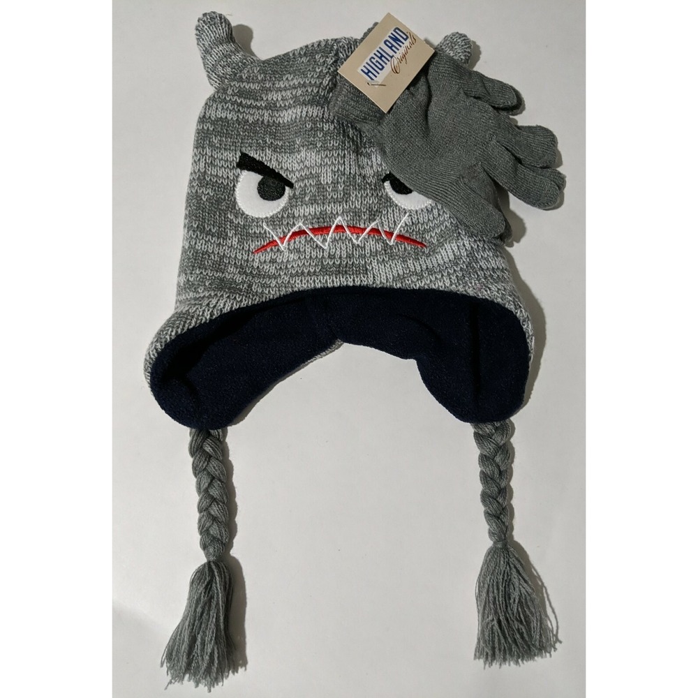Highland Originals Grey Boy's Hat & Glove Set OSFM